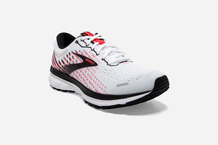 Brooks Running Shoes - Ghost 13 Road Womens - White/Pink/Black - KJQ-420185